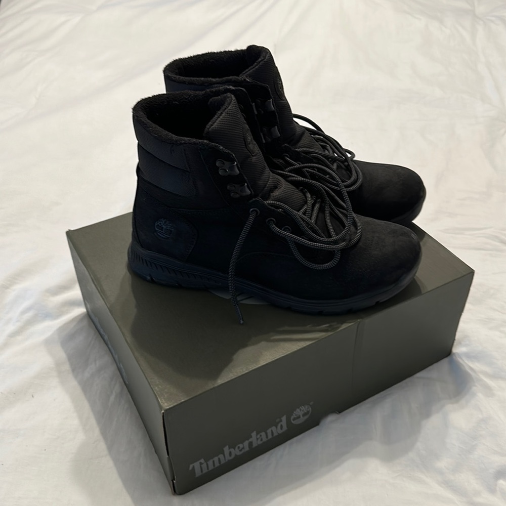 Men’s Black Timberland Boots Size 10.5